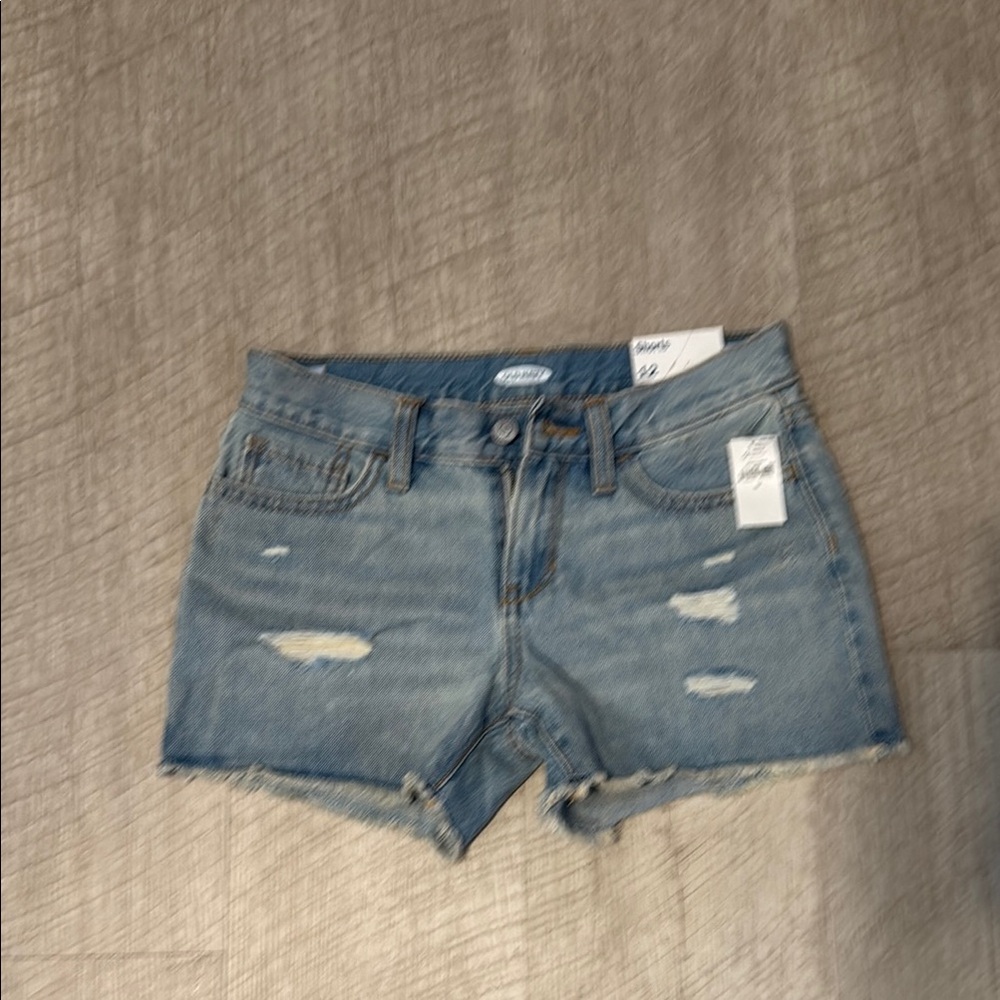 Old Navy Kids Distressed Denim Shorts - Blue